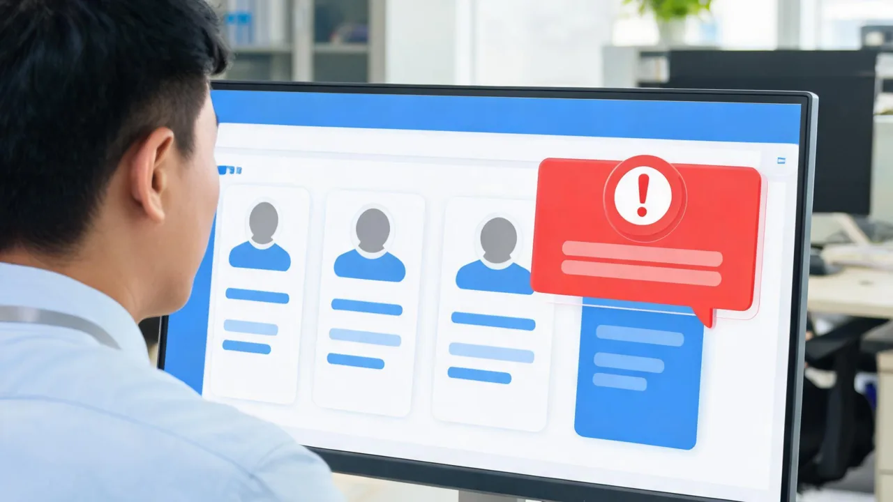 AI 销售助手在 CRM 后台自动生成客户画像和卡单提醒的示意
